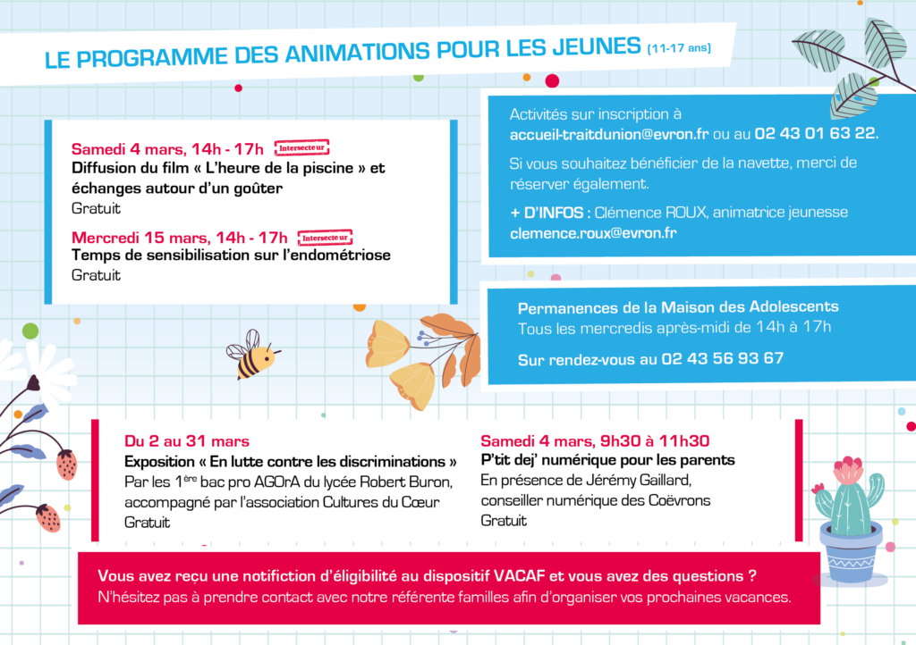 Programme Trait d'Union mars jeunes