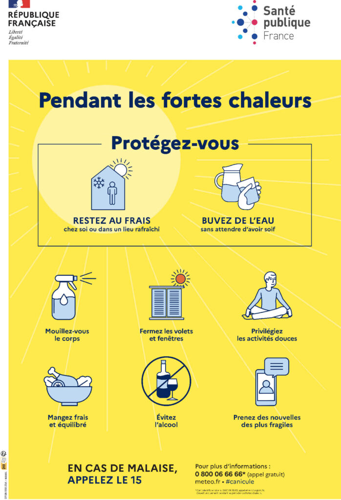 AFFICHE : Les bons réflexes pendant les fortes chaleurs